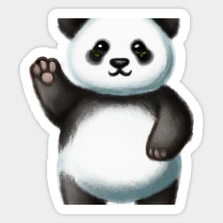 Cute Panda Drawing Sticker